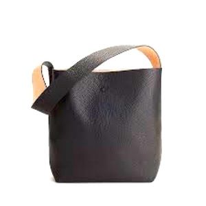 Black Cuyana wide strap tote